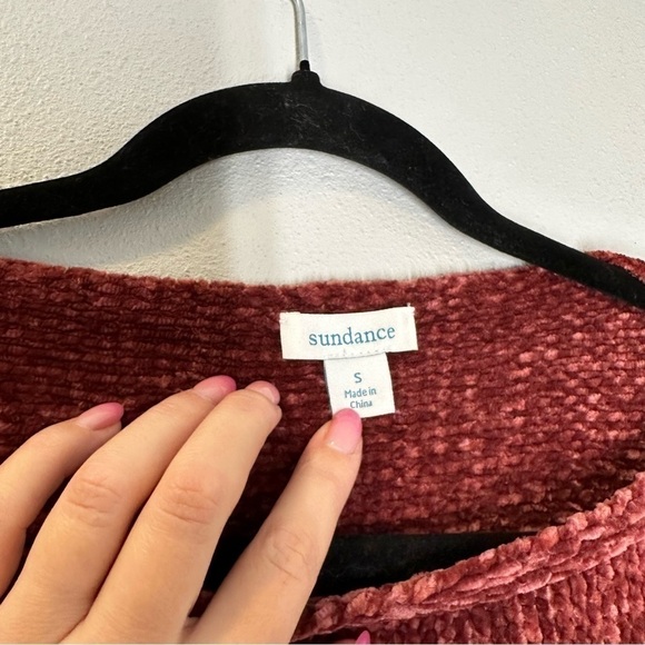 Sundance Heather Samantha Chenille Sweater Red Size Small Women’s Flare Sleeves - Picture 8 of 11